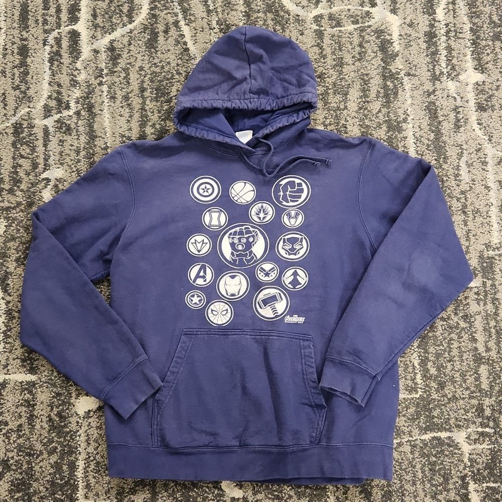Marvel Avengers Inginity War Emblems Hoodie L
